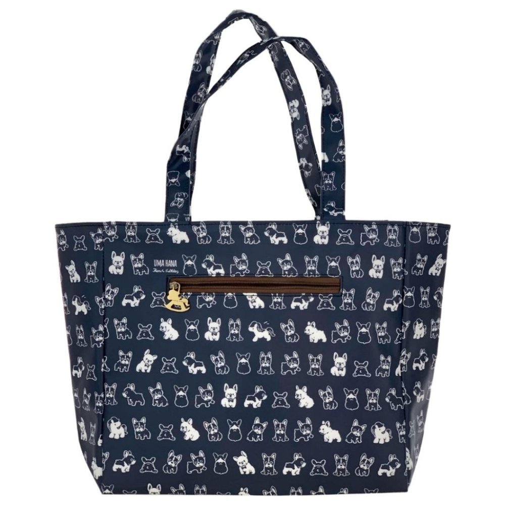 Waterproof Frenchie Medium Tote Shoulder Handbag - Picture 2 of 13